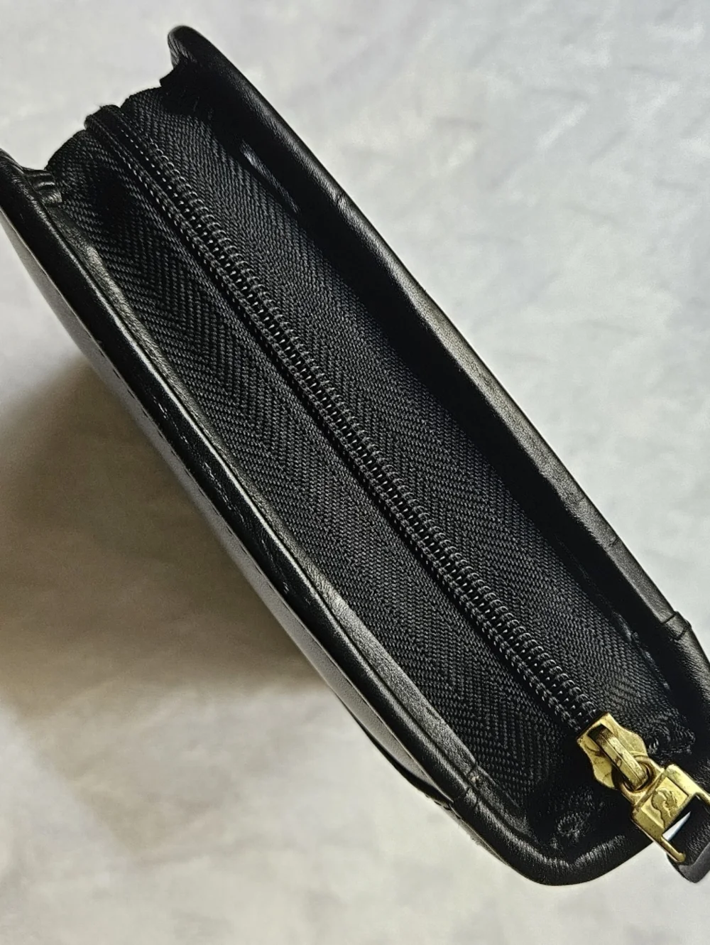 Franklin Quest Bkack Full Grain Leather Zip Around 6 Ring Planner Binder